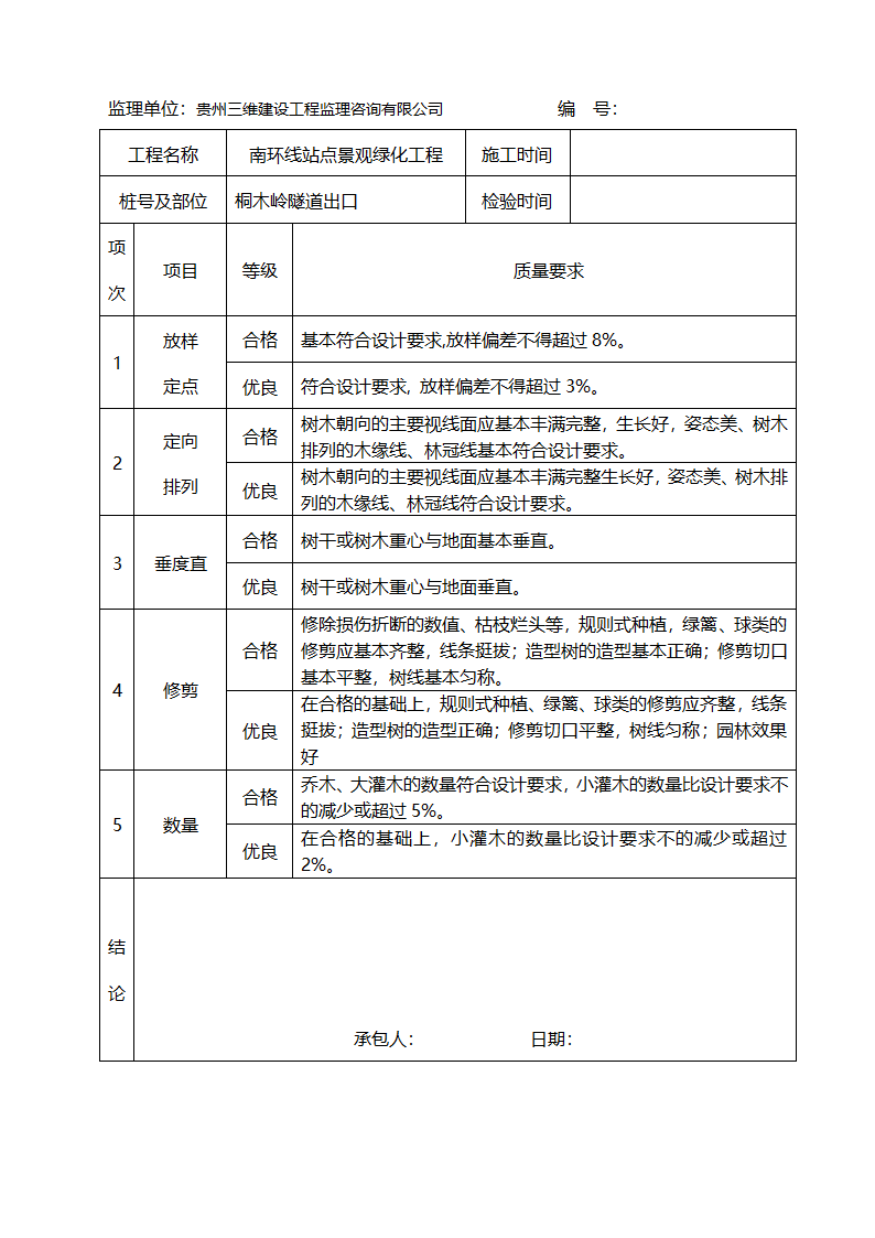 绿化质量评定表第10页