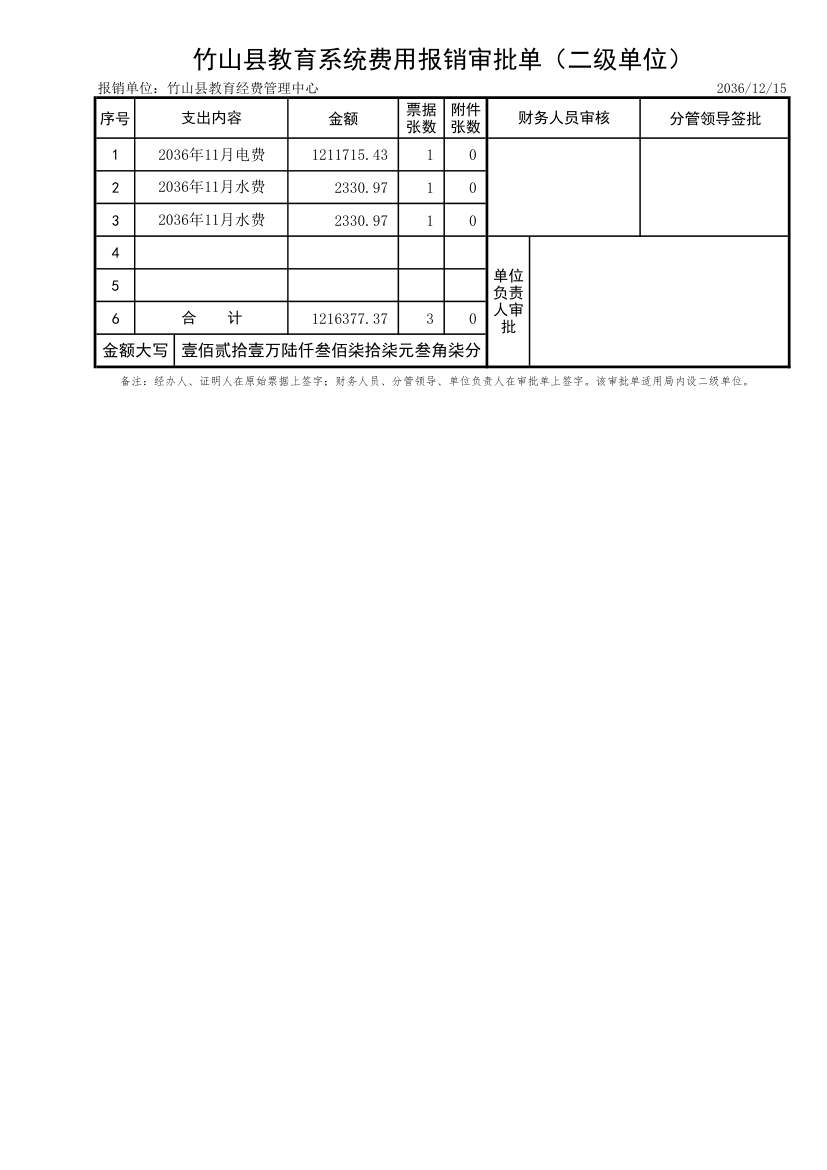 费用报销审批单第1页