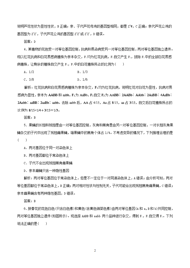 专题07+遗传的基本规律及人类遗传病(押题专练)第2页