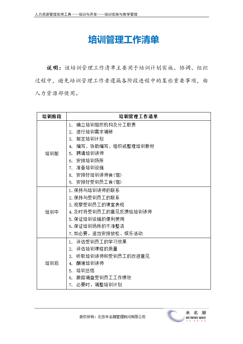 培训管理工作清单.doc第2页