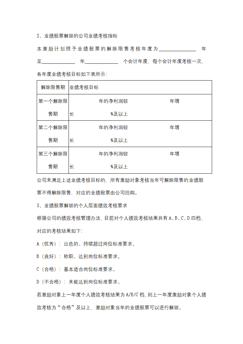 业绩股票激励计划考核管理实施办法.doc第2页