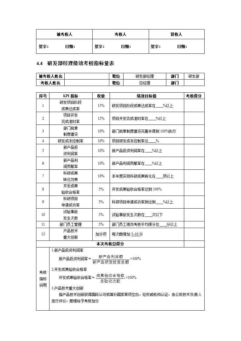 人资绩效-技术研发人员KPI绩效量化指标考核.doc第3页