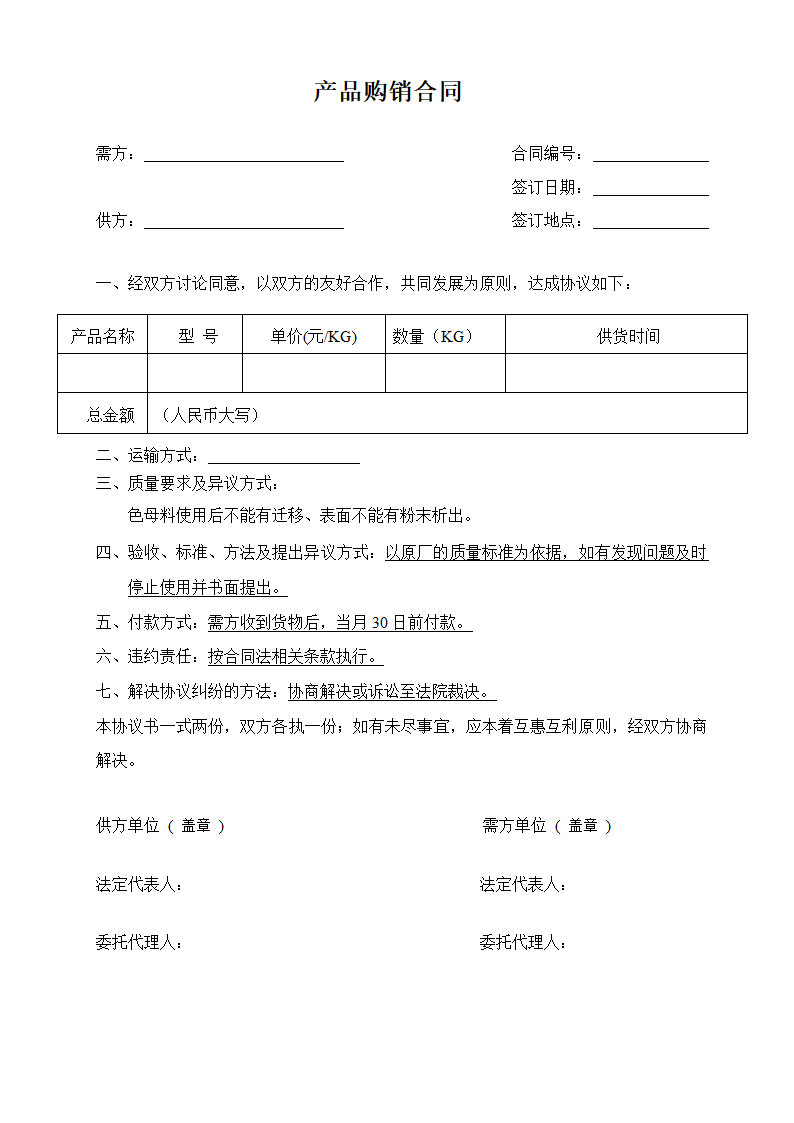 产品购销合同协议.docx