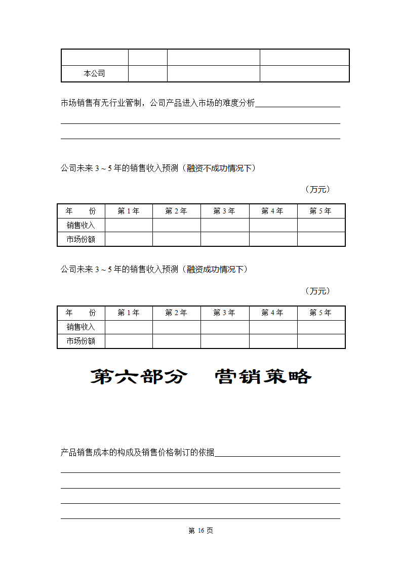 风险投资标准版商业计划书.docx第17页