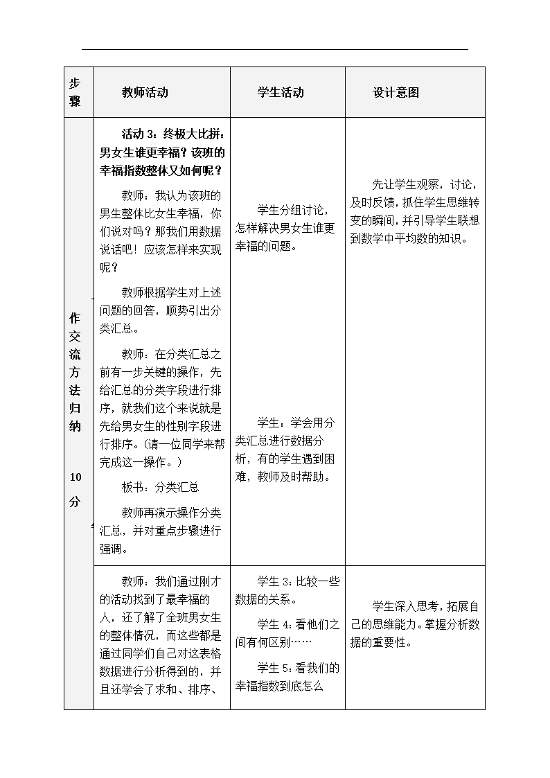 粤教版 高中信息技术  3.2《表格信息的加工与表达》教学设计.doc第8页