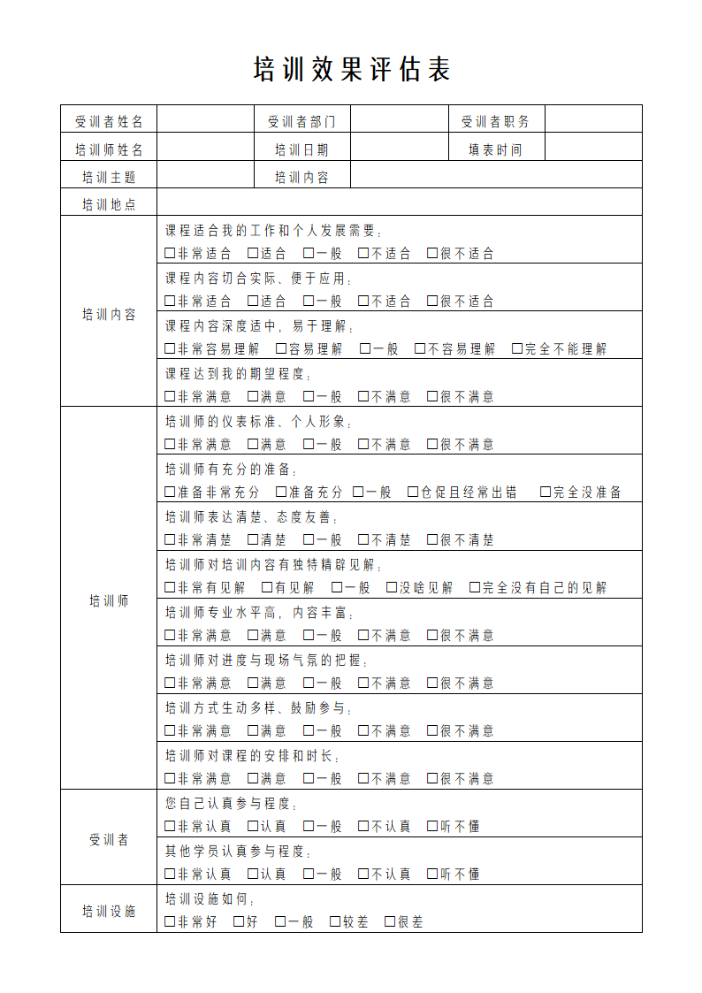 培训效果评估表.docx