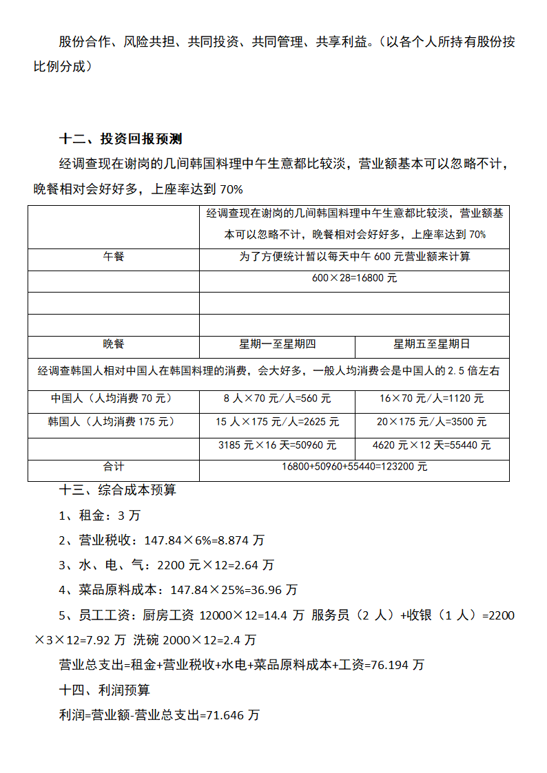 韩国料理店运营计划书.docx第4页