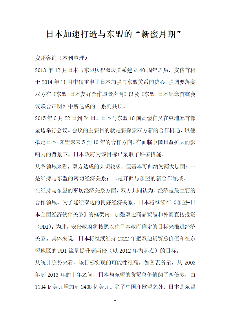 日本加速打造与东盟的蜜月期”.docx第1页