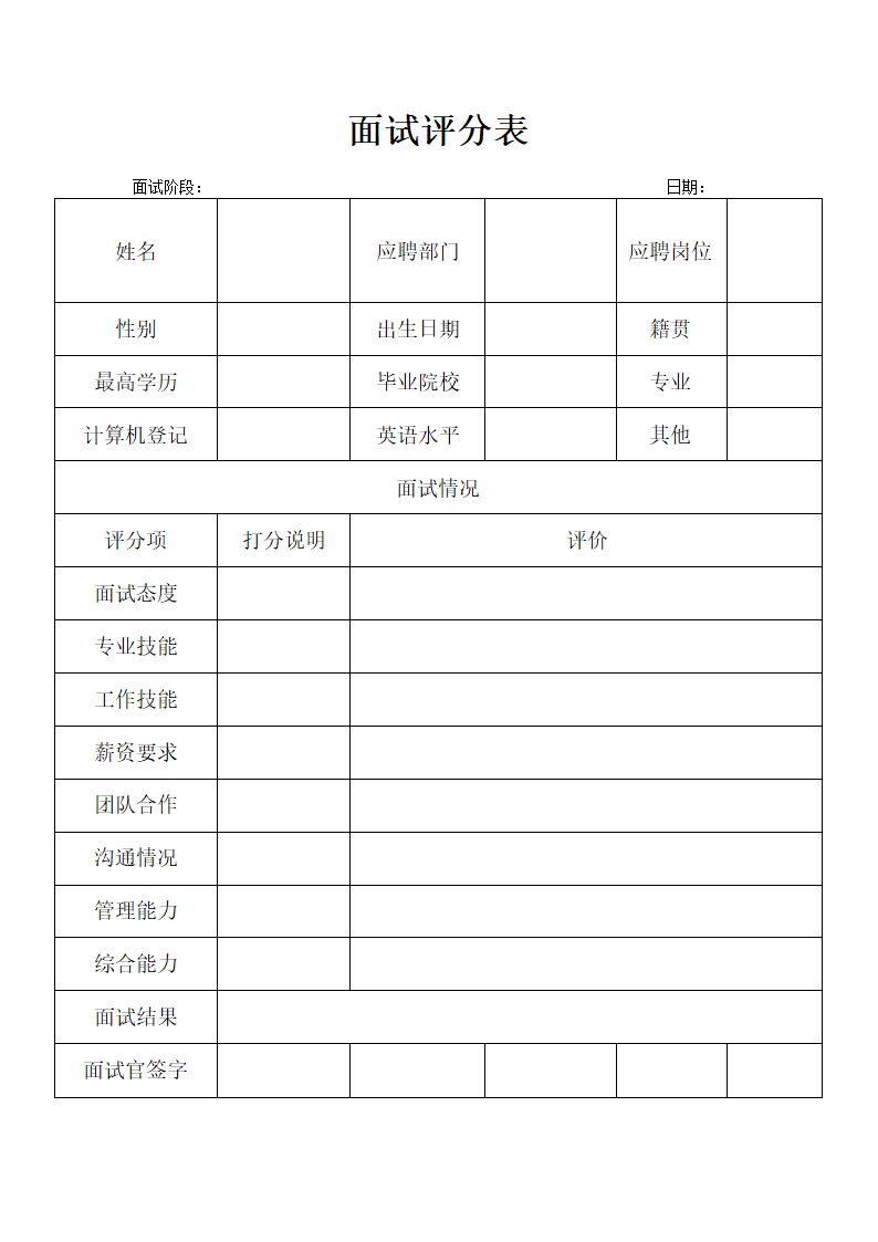 面试评分表.docx第1页