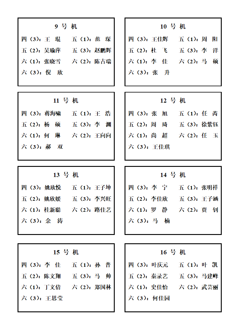 微机课学生座位表2第2页