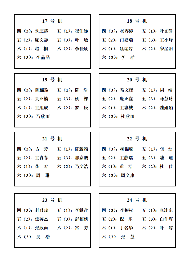 微机课学生座位表2第3页