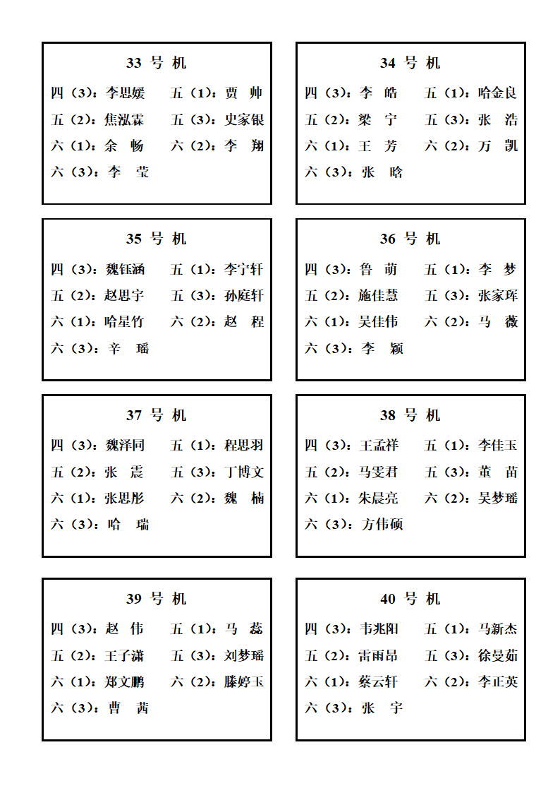 微机课学生座位表2第5页