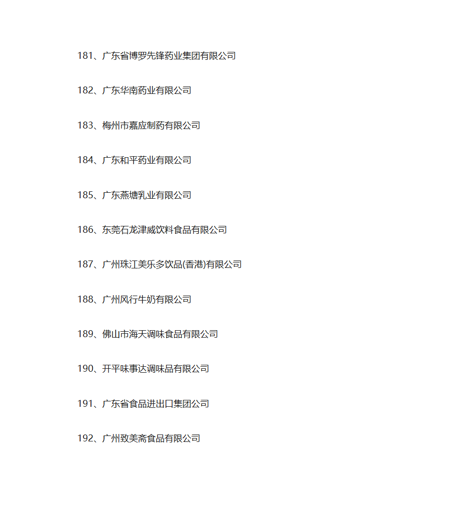 广东省名牌产品生产企业名单第16页