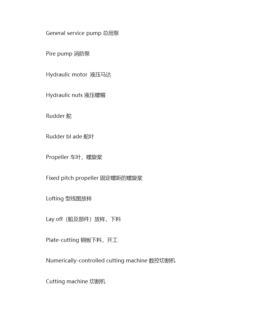 船舶有关词汇第33页