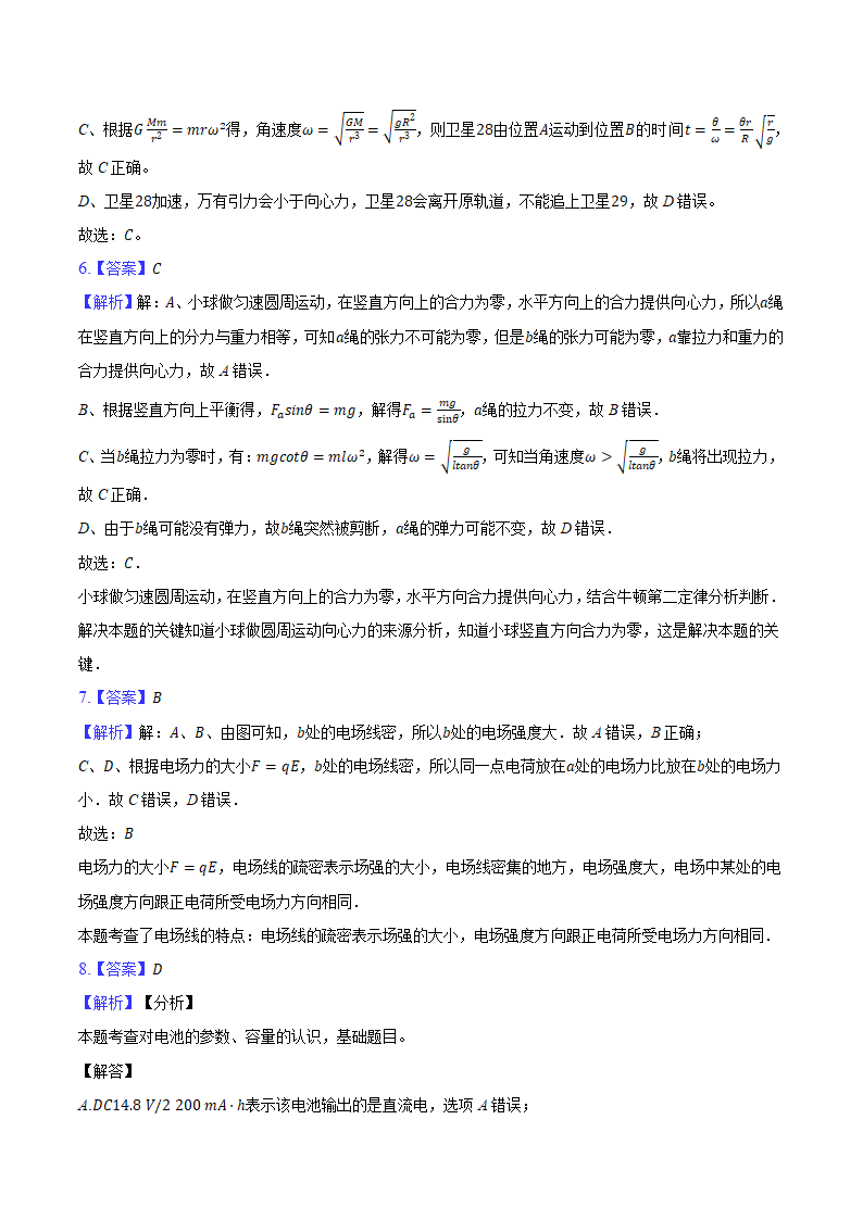 2024年江苏省高考物理冲刺试卷（七）(含解析).doc第8页