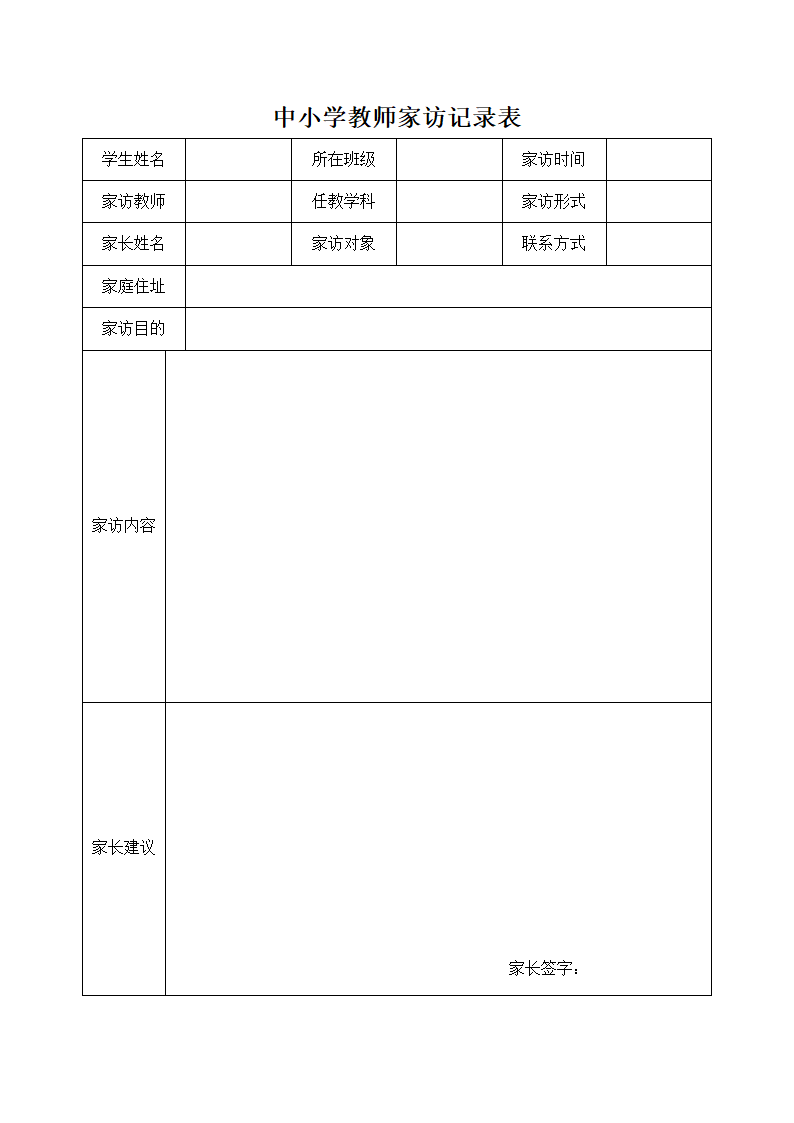 中小学教师家访记录表.docx第2页