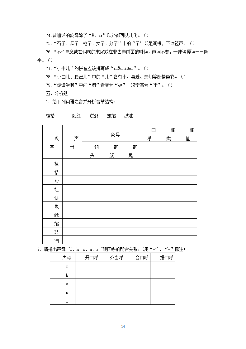 现代汉语习题库（含答案）.docx第14页