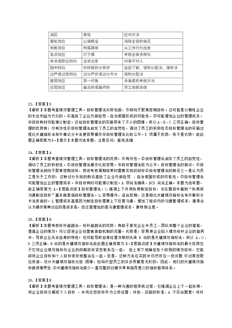 中级经济师中级人力资源管理专业知识与实务第7章绩效管理含解析.docx第18页