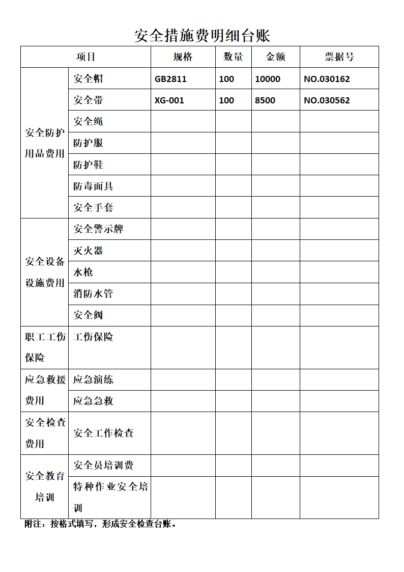 安全措施费明细台账.docx第1页