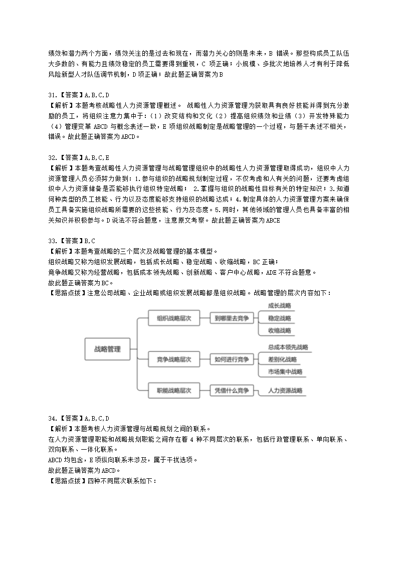 中级经济师中级人力资源管理专业知识与实务第4章战略性人力资源管理含解析.docx第17页