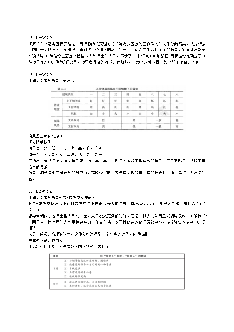 中级经济师中级人力资源管理专业知识与实务第2章领导行为含解析.docx第13页