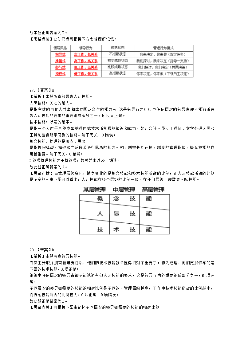 中级经济师中级人力资源管理专业知识与实务第2章领导行为含解析.docx第16页