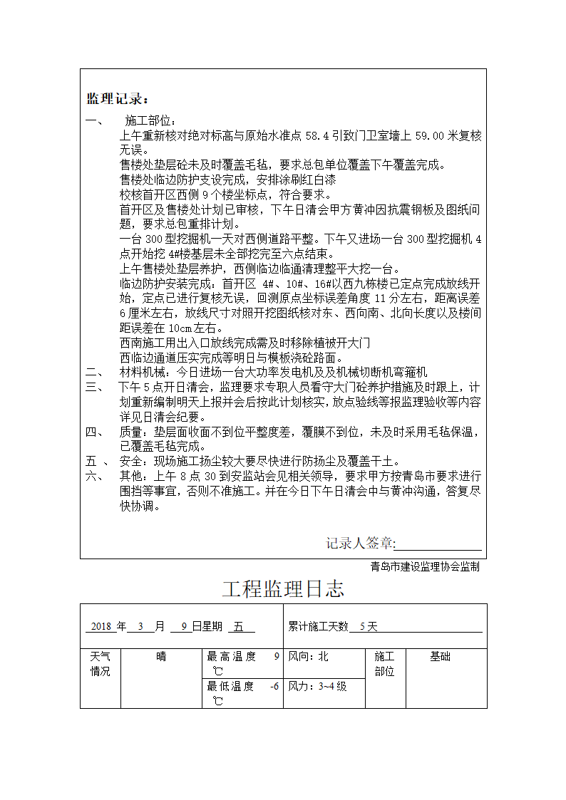 工程监理日记第4页