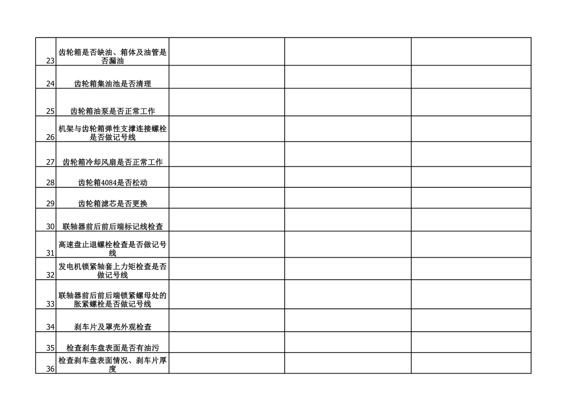 风机维护检查表第3页