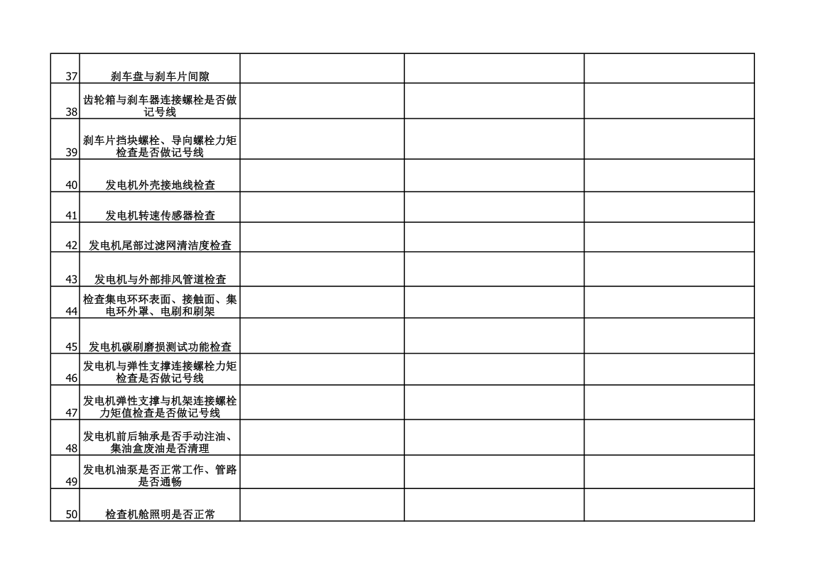 风机维护检查表第4页