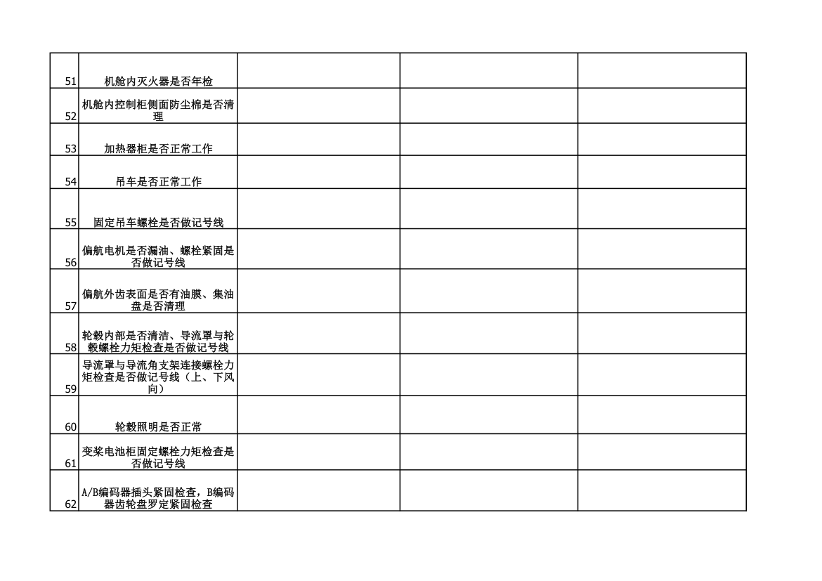 风机维护检查表第5页