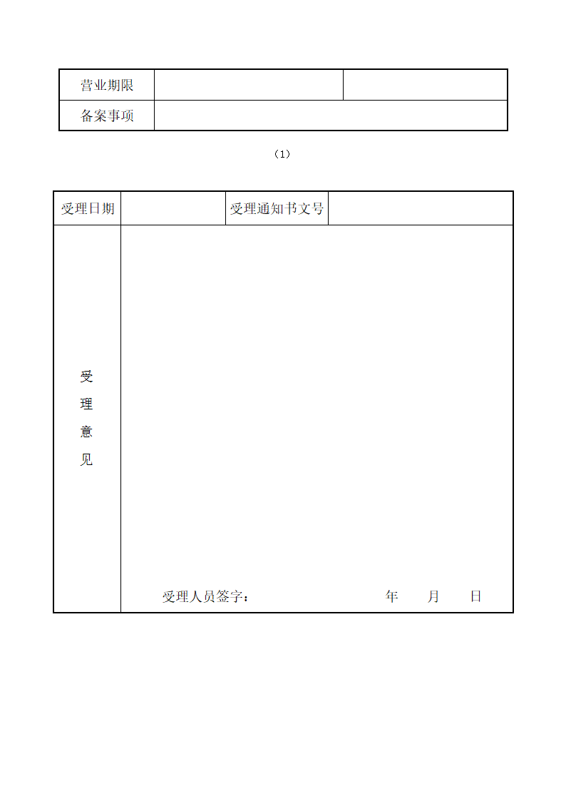 公司变更登记审核表第2页