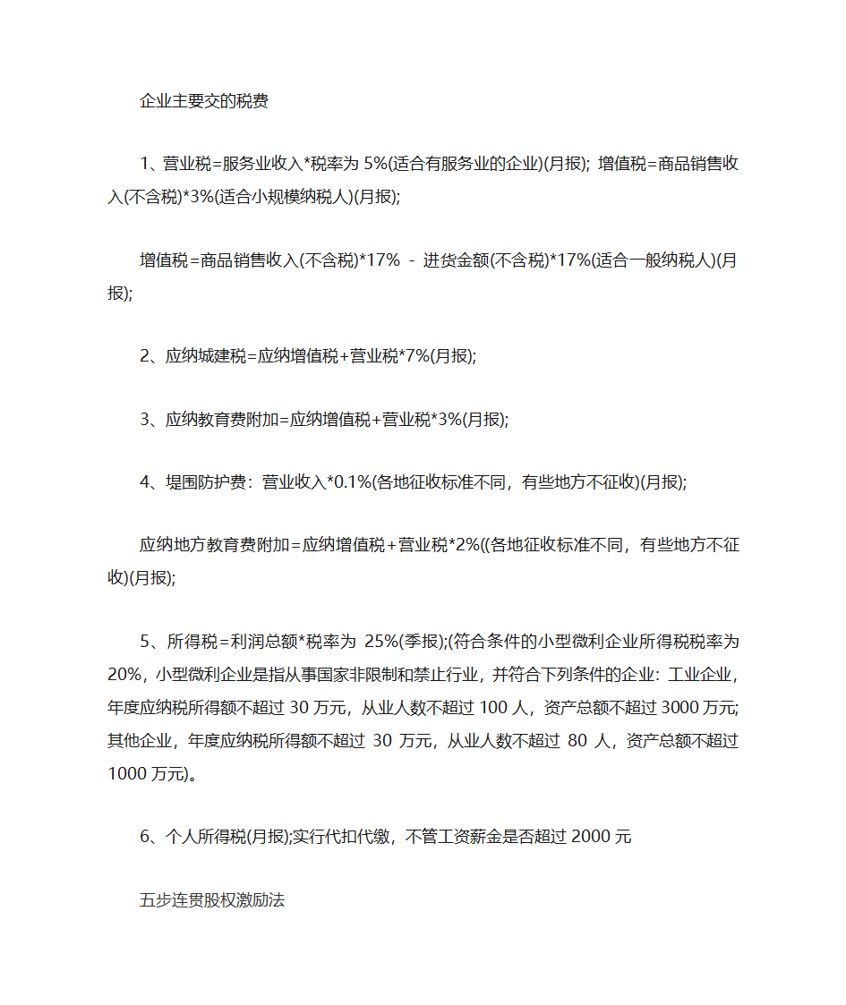 企业税费说明第6页