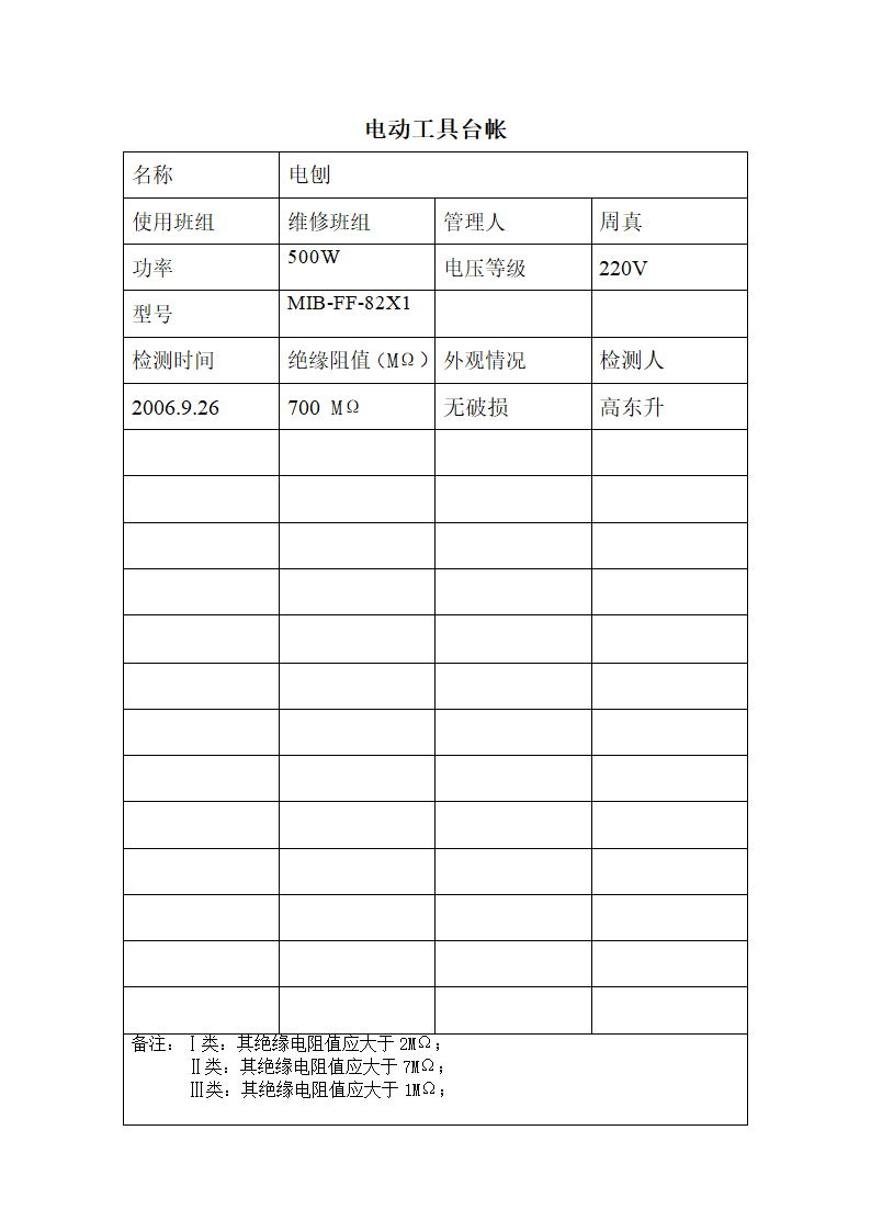 电动工具台帐第12页