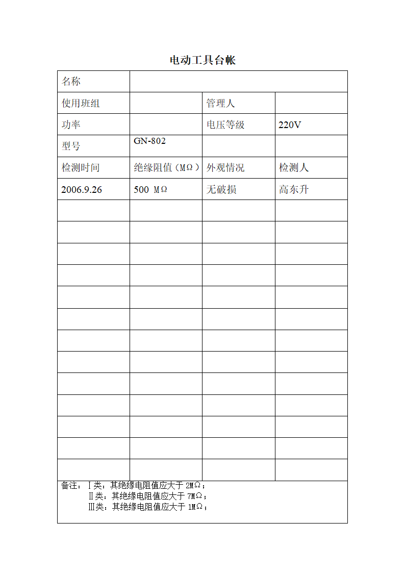 电动工具台帐第17页