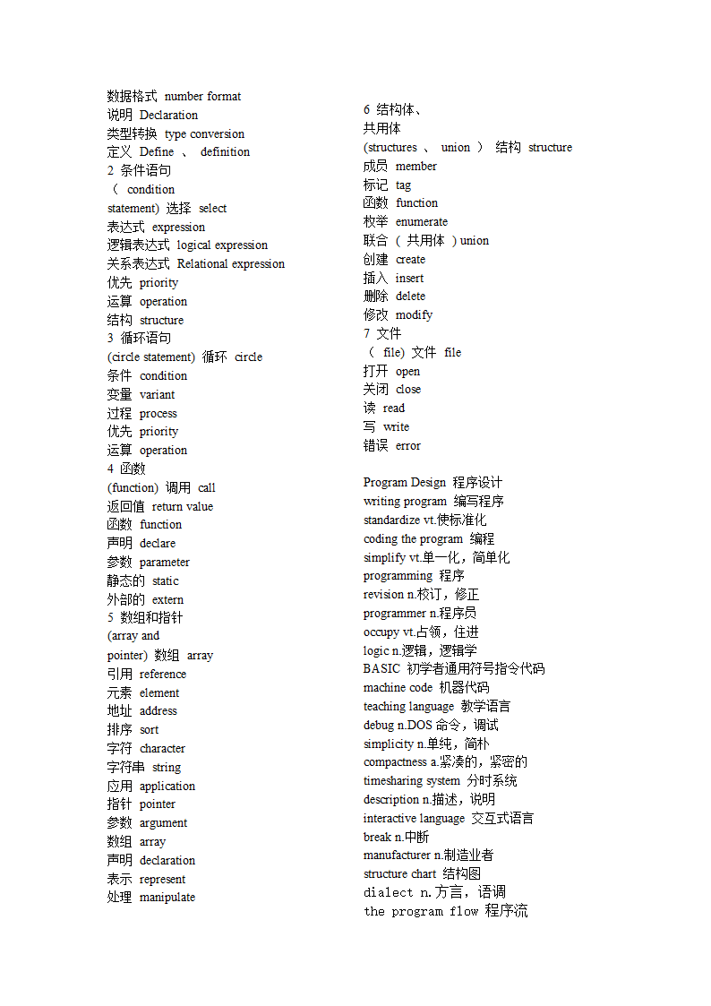 c++语言词汇第2页