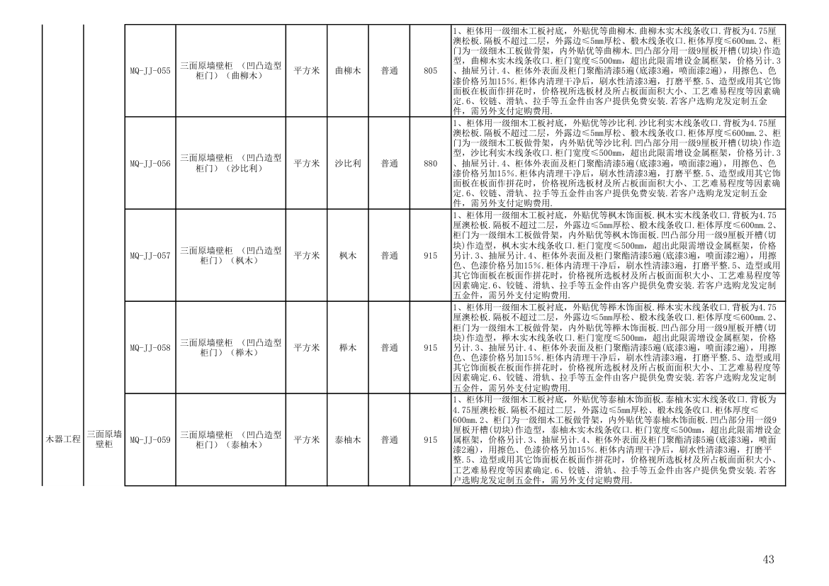 报价单模板第43页