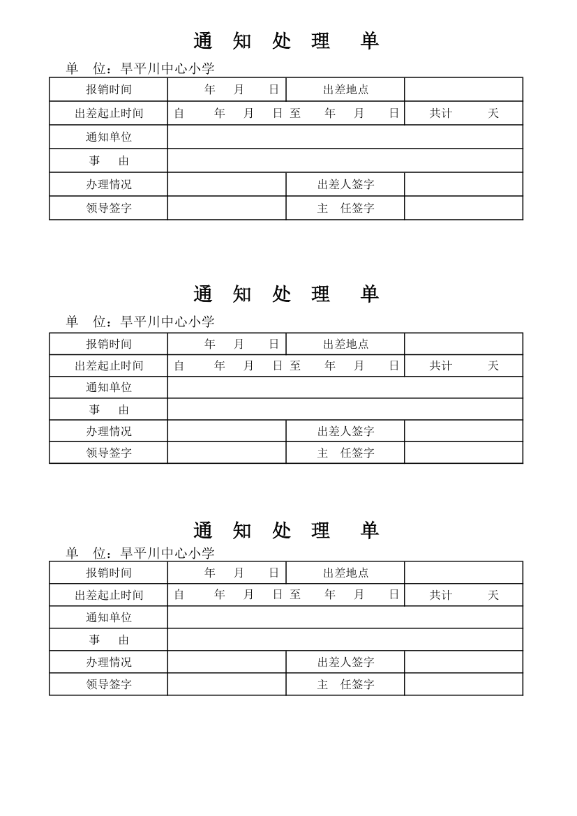 学校差旅费报销单第1页