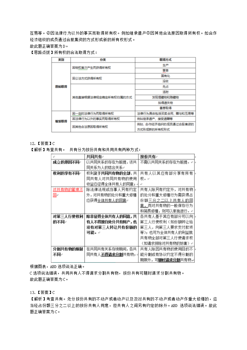 中级经济师中级经济基础第三十四章 物权法律制度含解析.docx第11页