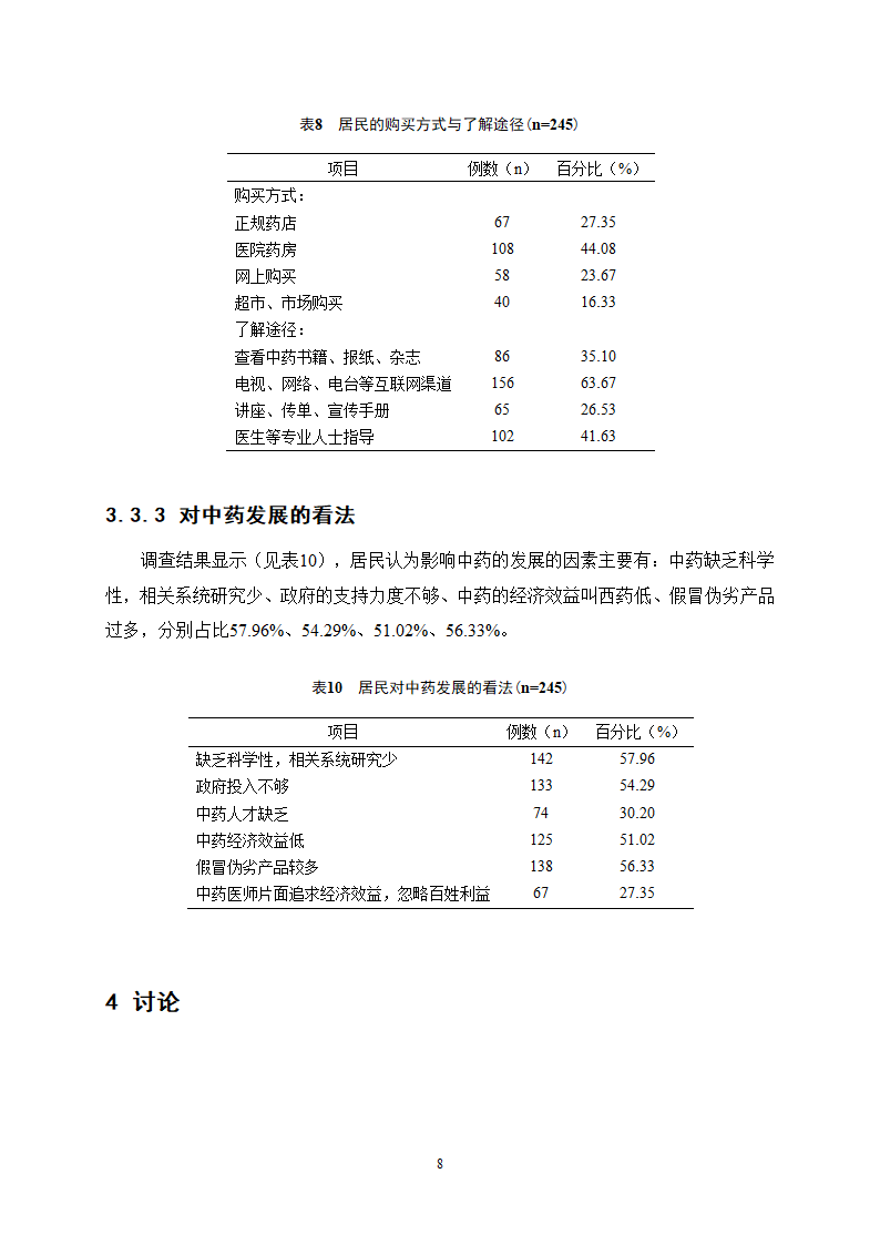 中药学论文 X市居民对中药用药安全的认知度.docx第13页