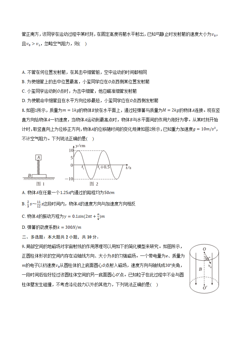 2024年安徽省合肥六中高考物理模拟试卷（含解析）.doc第3页