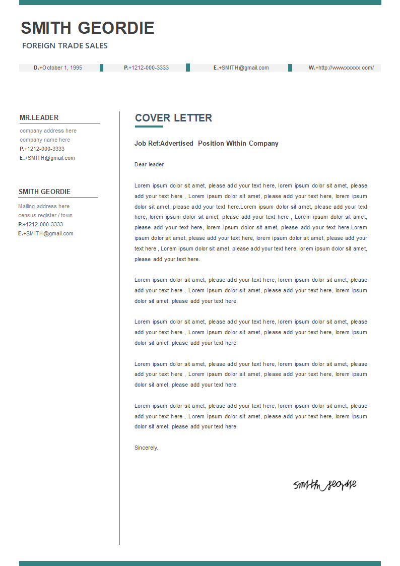 外贸岗位简洁英文简历+cover letter.docx第2页