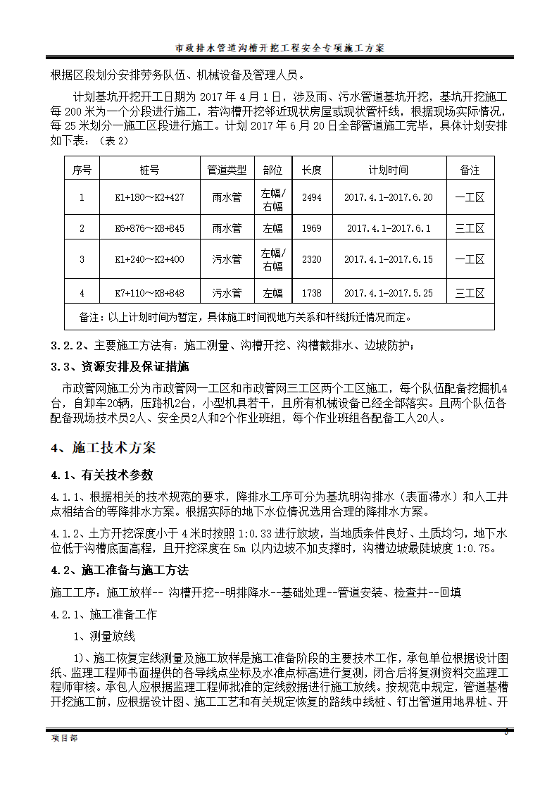 市政排水管道沟槽开挖工程施工方案.doc第8页