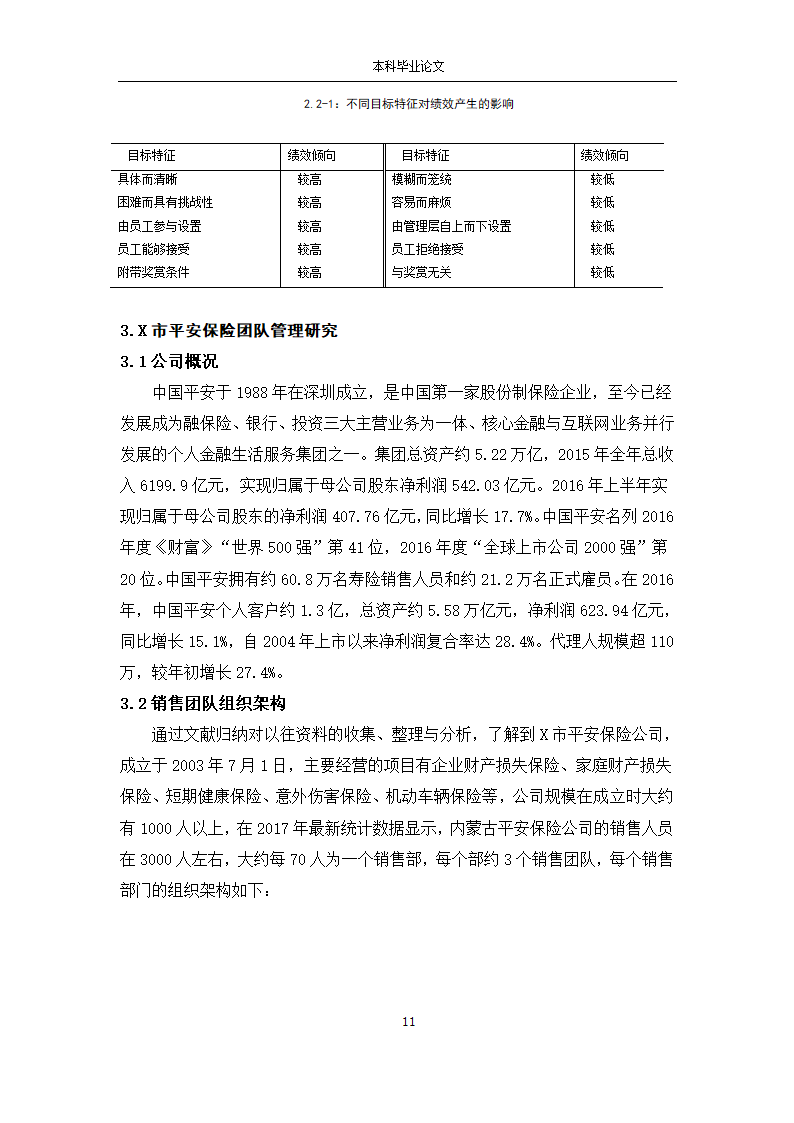 工商管理论文 X市平安保险公司销售团队管理研究.docx第11页