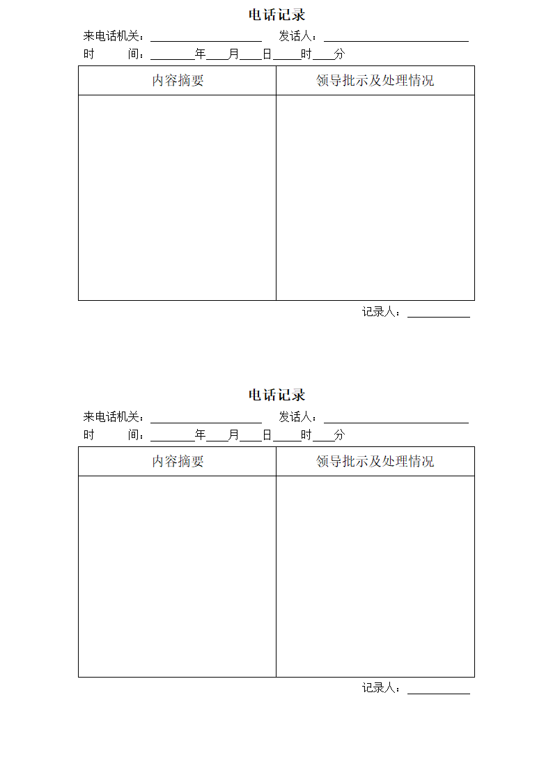 电话通知记录第2页