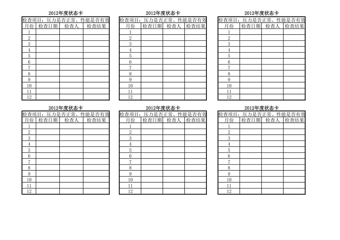 灭火器检查标签