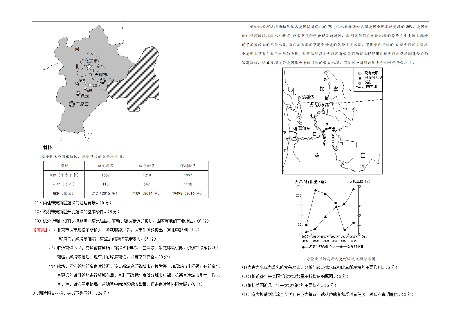 2017年高考押题卷 文综地理(二)(含解析)第3页