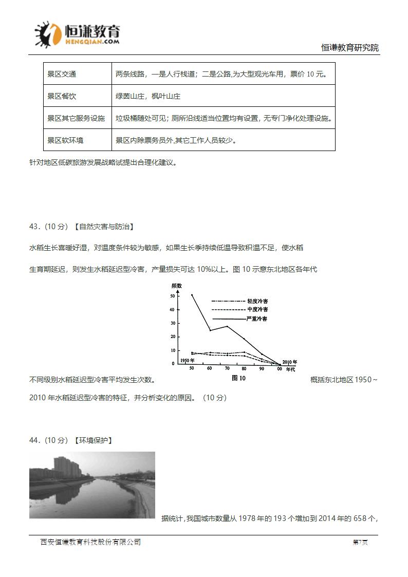 河南商丘一中2016高三考前押题试题--地理(解析版)第7页