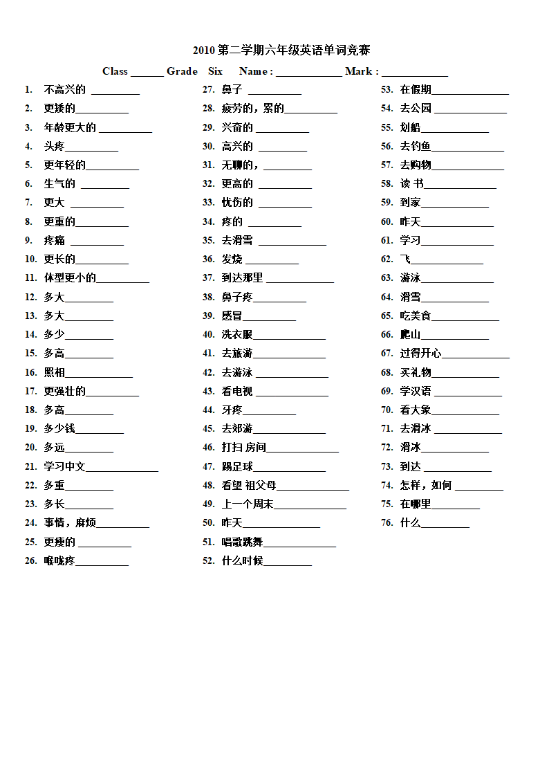 pep8单词检测第1页