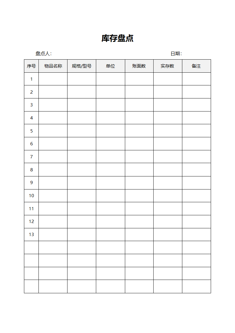 库存盘点表.docx第1页