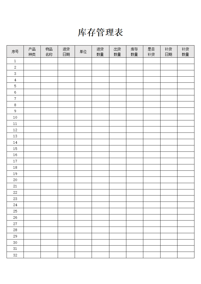 库存管理表.docx